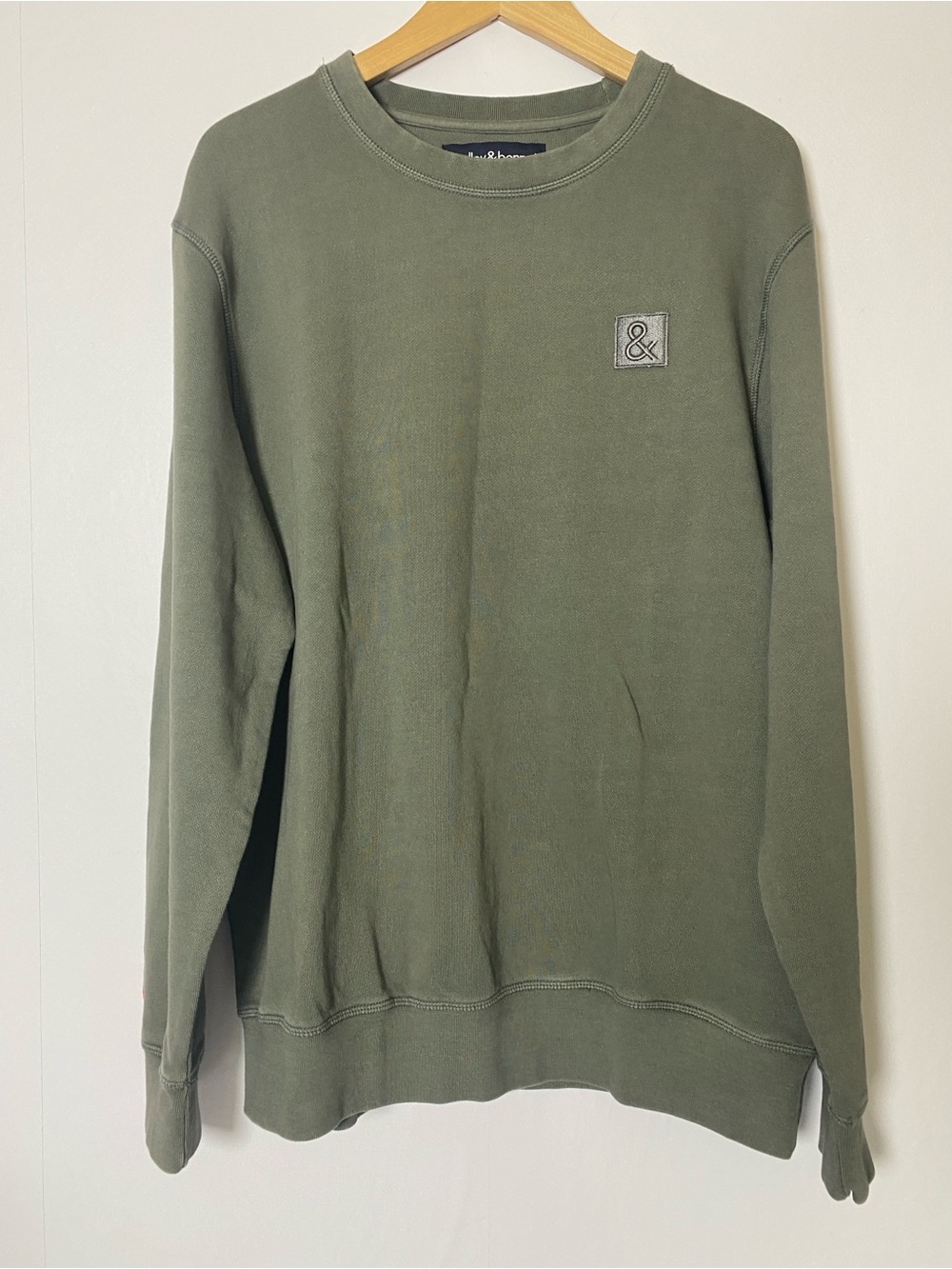 Hedley & Bennette Men's Sweatshirt Crewneck Medium Sage Green Cotton